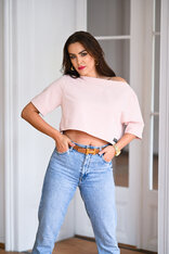 COMFY TOP S LODIČKOU - TEPLÁKOVINA