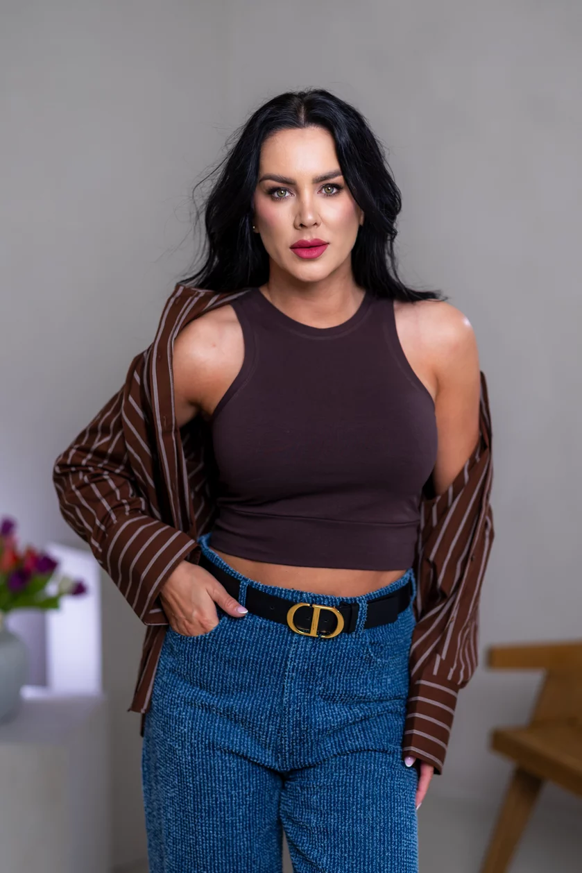 CROP TOP “LARA” - VYKROJENÉ TIELKO