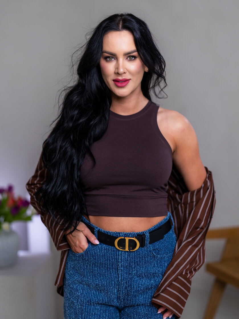 CROP TOP “LARA” - VYKROJENÉ TIELKO