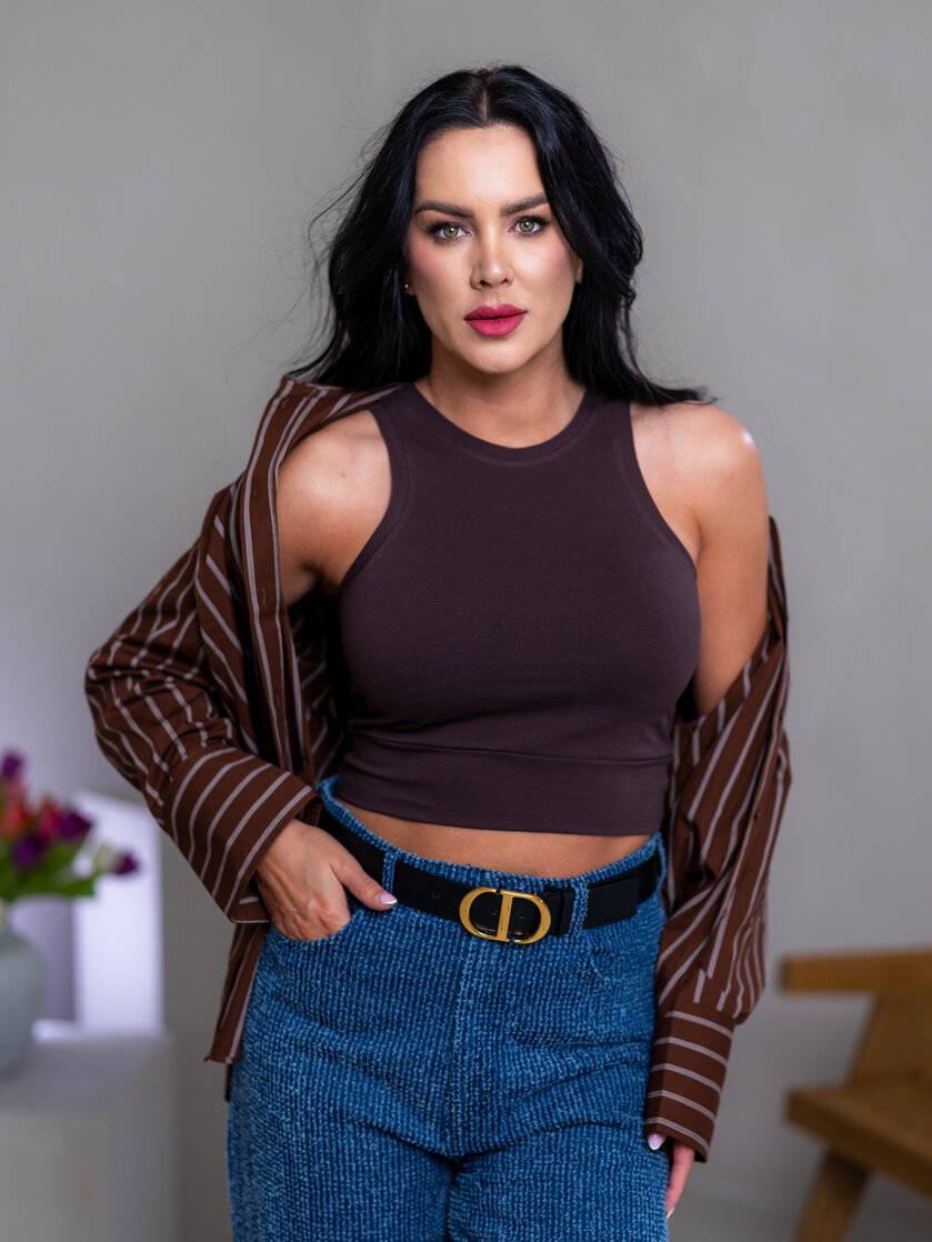 CROP TOP “LARA” - VYKROJENÉ TIELKO