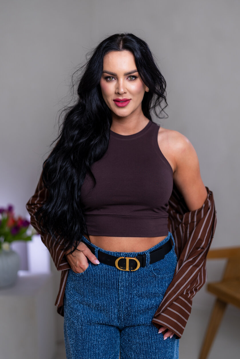 CROP TOP “LARA” - VYKROJENÉ TIELKO