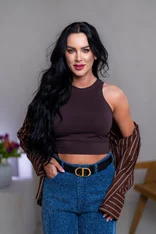 CROP TOP “LARA” - VYKROJENÉ TIELKO