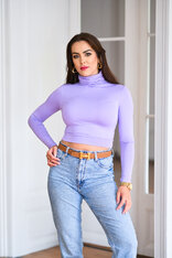 CROP TOP S ROLÁKOM - VISKÓZA / VŠETKY FARBY