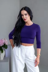 DVOJVRSTOVÝ CROP TOP “SABRINA” S OTVOROM NA CHRBÁTE
