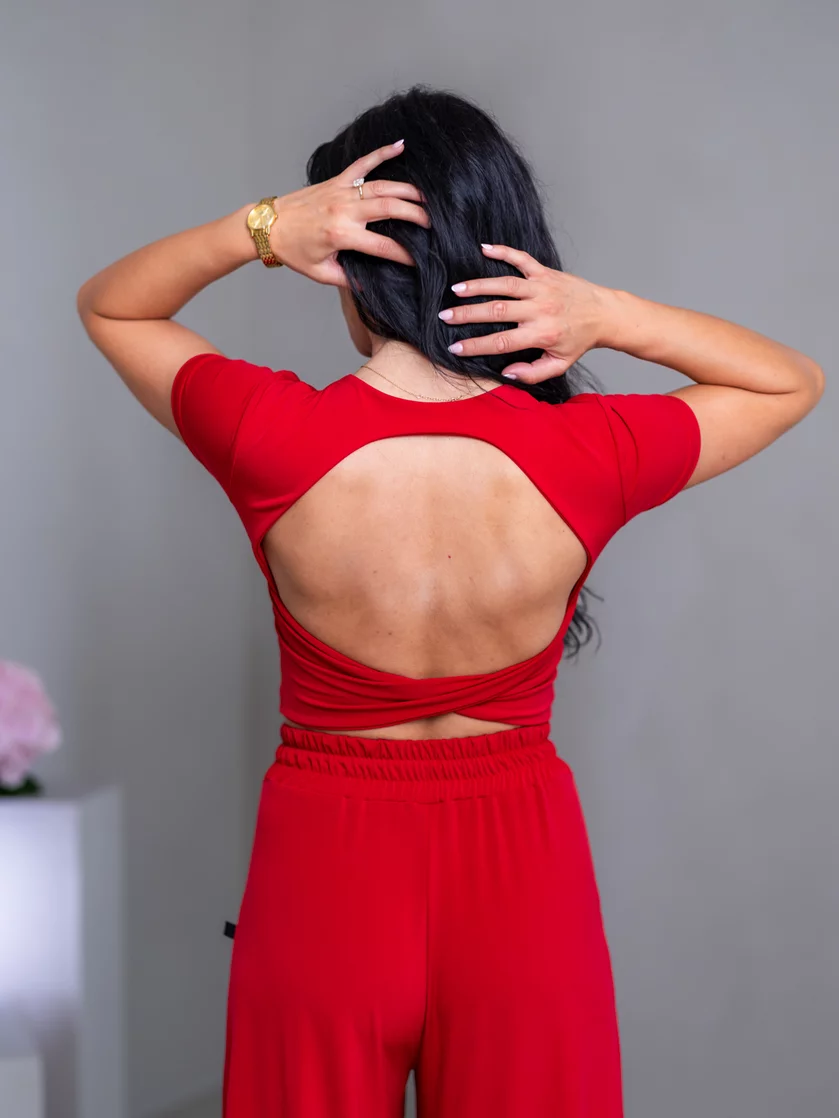 DVOJVRSTOVÝ CROP TOP “SABRINA” S OTVOROM NA CHRBÁTE