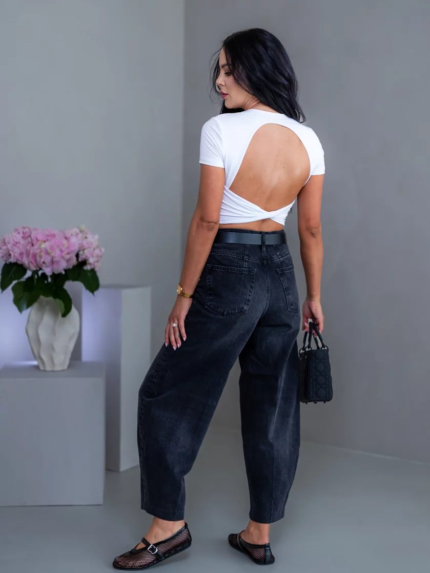 DVOJVRSTOVÝ CROP TOP “SABRINA” S OTVOROM NA CHRBÁTE