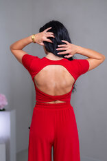 DVOJVRSTOVÝ CROP TOP “SELENA” S OTVOROM NA CHRBÁTE