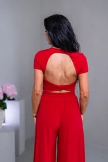DVOJVRSTOVÝ CROP TOP “SELENA” S OTVOROM NA CHRBÁTE