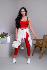 DVOJVRSTVOVÝ CROP TOP “ROBYN” - TIELKO S VÝSTRIHOM