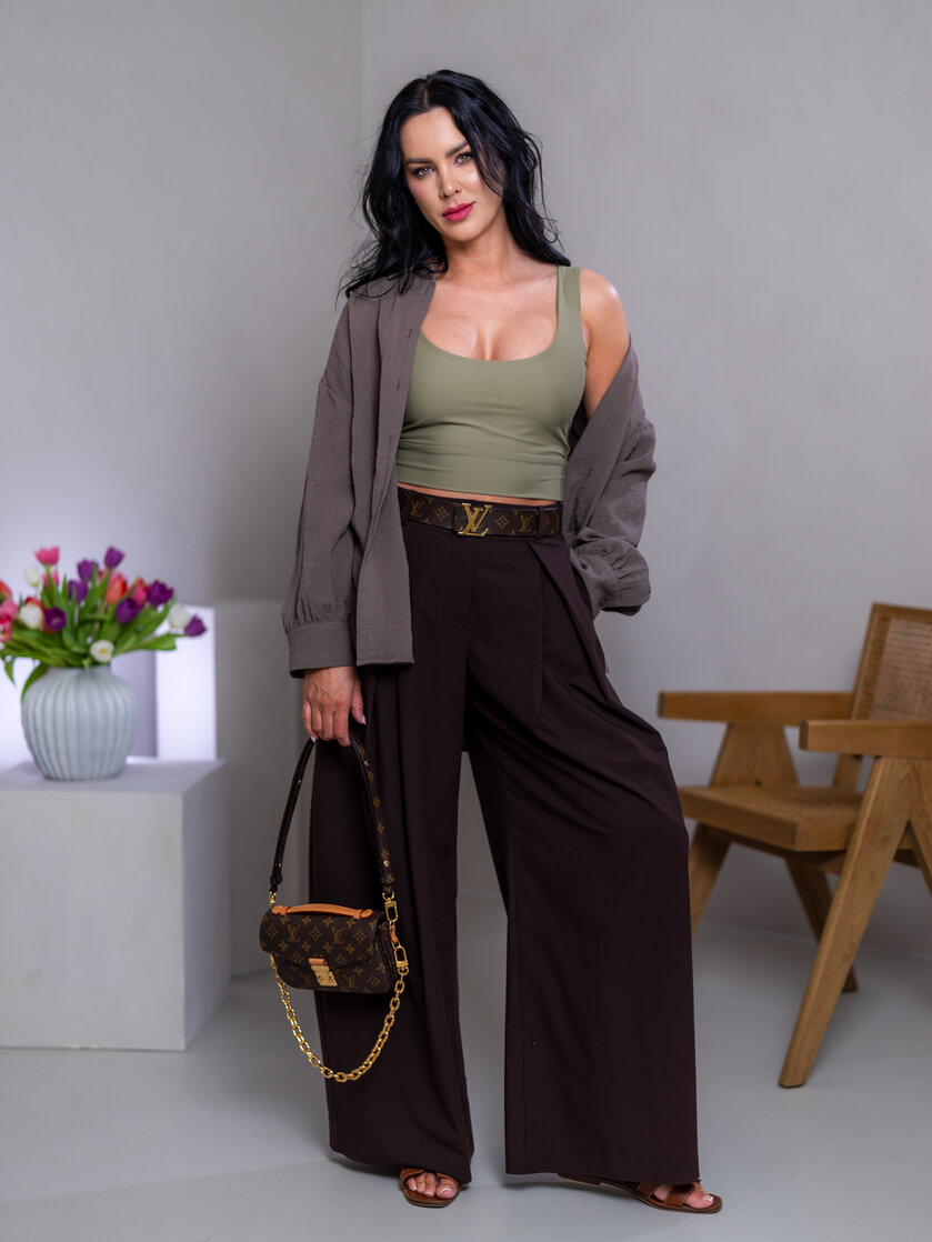 DVOJVRSTVOVÝ CROP TOP “ROBYN” - TIELKO S VÝSTRIHOM