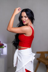 DVOJVRSTVOVÝ CROP TOP “ROBYN” - TIELKO S VÝSTRIHOM