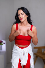 DVOJVRSTVOVÝ CROP TOP “ROBYN” - TIELKO S VÝSTRIHOM