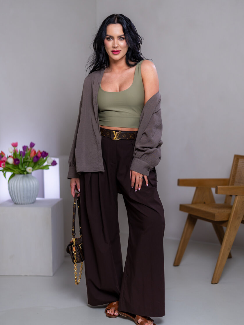 DVOJVRSTVOVÝ CROP TOP “ROBYN” - TIELKO S VÝSTRIHOM