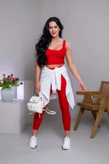 DVOJVRSTVOVÝ CROP TOP “ROBYN” - TIELKO S VÝSTRIHOM