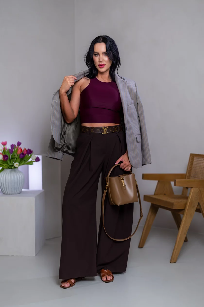 DVOJVRSTVOVÝ CROP TOP “ROBYN” - VYKROJENÉ TIELKO