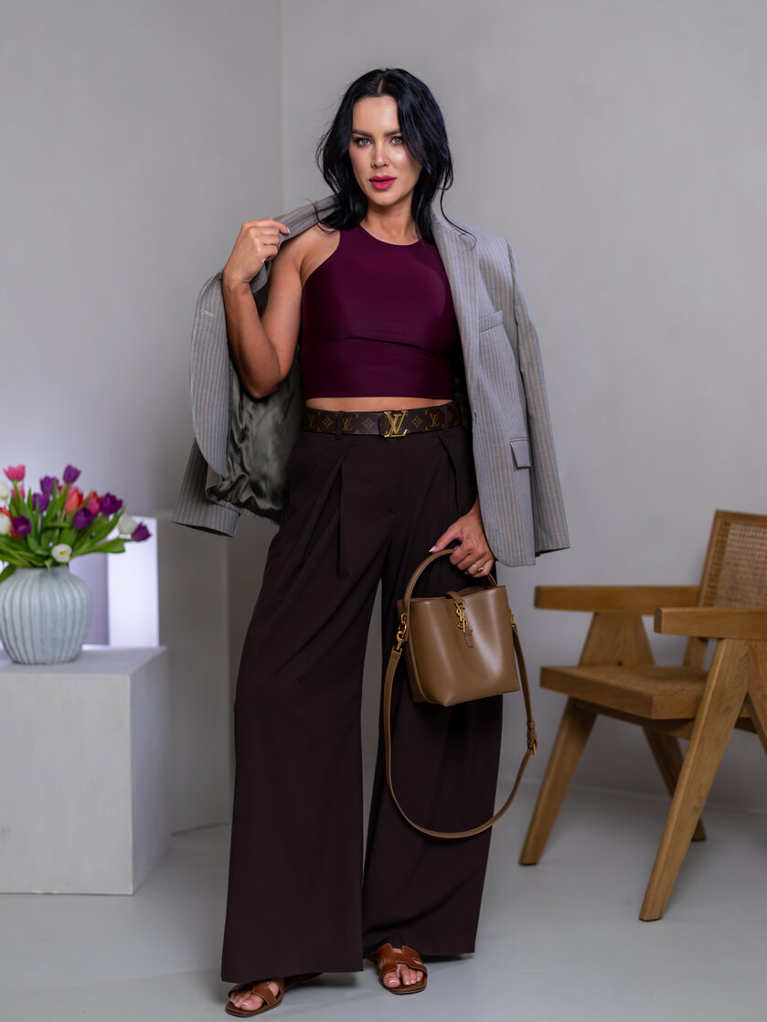 DVOJVRSTVOVÝ CROP TOP “ROBYN” - VYKROJENÉ TIELKO