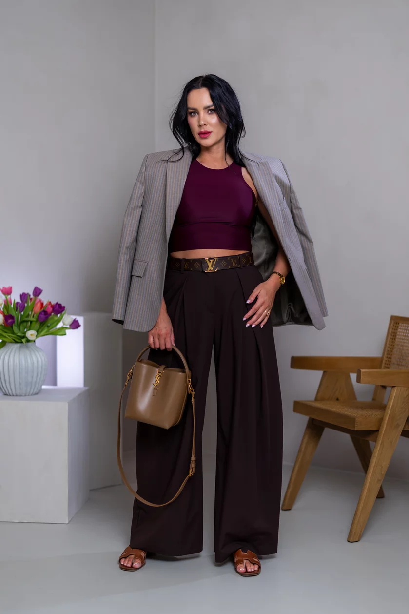 DVOJVRSTVOVÝ CROP TOP “ROBYN” - VYKROJENÉ TIELKO