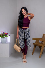 DVOJVRSTVOVÝ CROP TOP “ROBYN” - VYKROJENÉ TIELKO