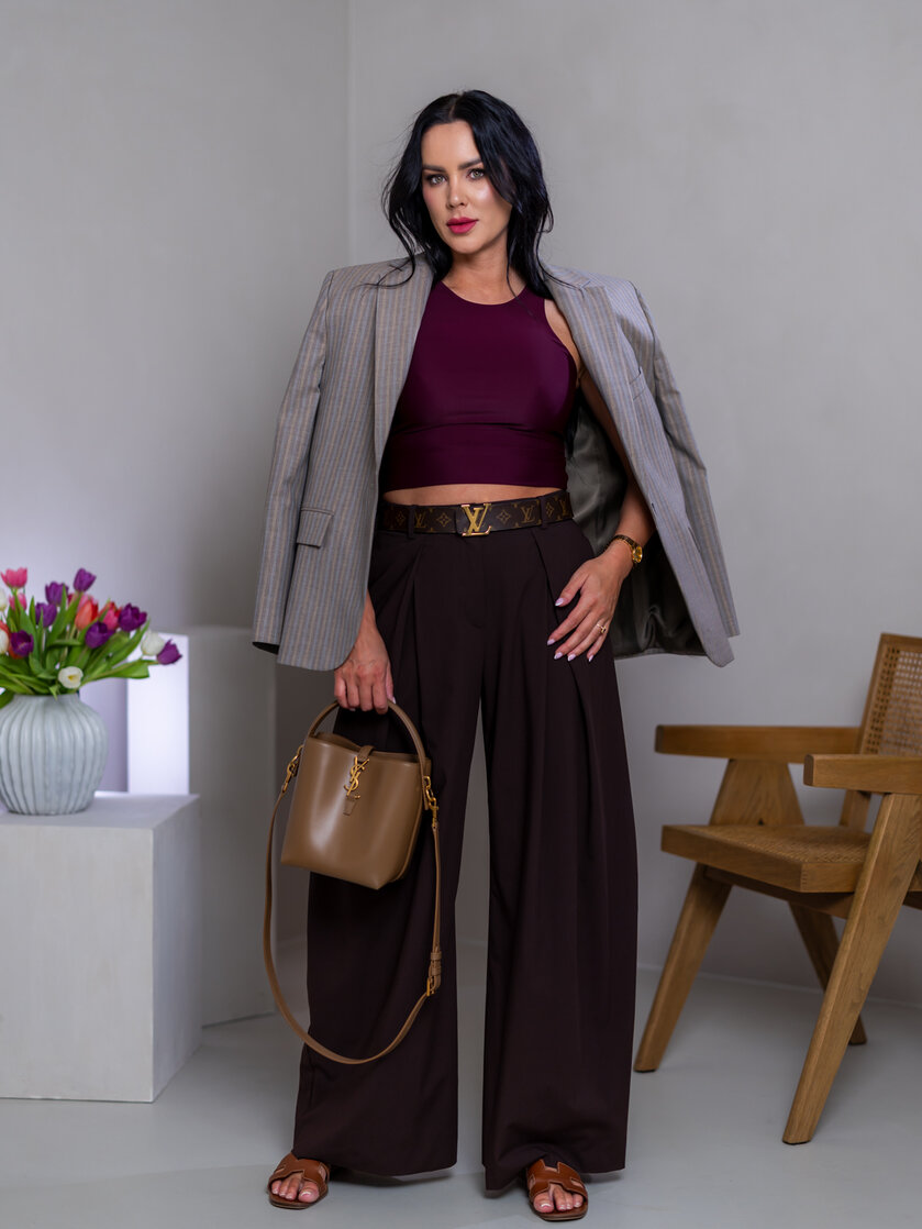 DVOJVRSTVOVÝ CROP TOP “ROBYN” - VYKROJENÉ TIELKO