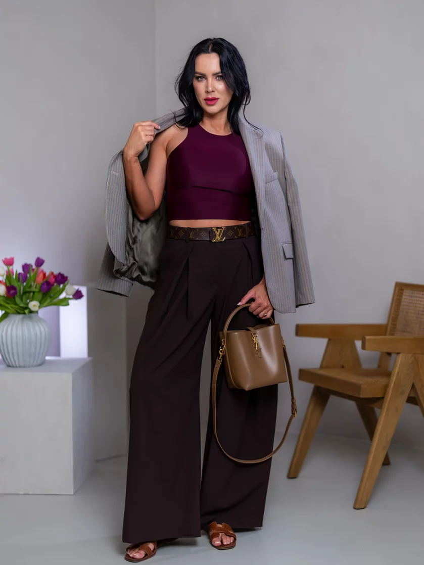 DVOJVRSTVOVÝ CROP TOP “ROBYN” - VYKROJENÉ TIELKO