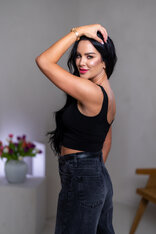 DVOJVRSTVOVÝ CROP TOP “THEA” - TIELKO S VÝSTRIHOM