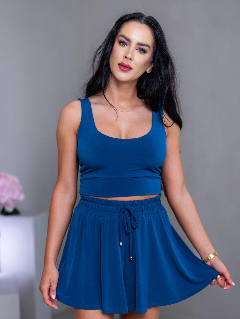 DVOJVRSTVOVÝ CROP TOP “THEA” - TIELKO S VÝSTRIHOM