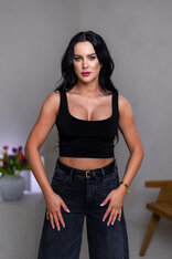 DVOJVRSTVOVÝ CROP TOP “THEA” - TIELKO S VÝSTRIHOM