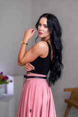 DVOJVRSTVOVÝ CROP TOP “THEA” - TIELKO S VÝSTRIHOM