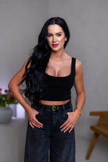 DVOJVRSTVOVÝ CROP TOP “THEA” - TIELKO S VÝSTRIHOM