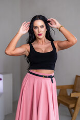 DVOJVRSTVOVÝ CROP TOP “THEA” - TIELKO S VÝSTRIHOM