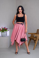 DVOJVRSTVOVÝ CROP TOP “THEA” - TIELKO S VÝSTRIHOM