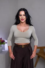 DVOJVRSTVOVÝ CROP TOP “THEA” - VEĽKÝ VÝSTRIH