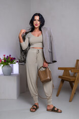 DVOJVRSTVOVÝ CROP TOP “THEA” - VEĽKÝ VÝSTRIH