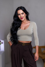 DVOJVRSTVOVÝ CROP TOP “THEA” - VEĽKÝ VÝSTRIH