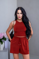 DVOJVRSTVOVÝ CROP TOP “THEA” - VYKROJENÉ TIELKO