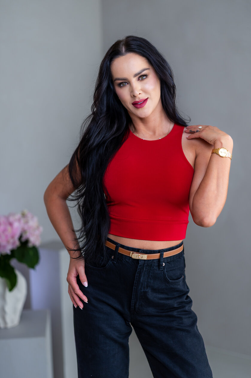 DVOJVRSTVOVÝ CROP TOP “THEA” - VYKROJENÉ TIELKO