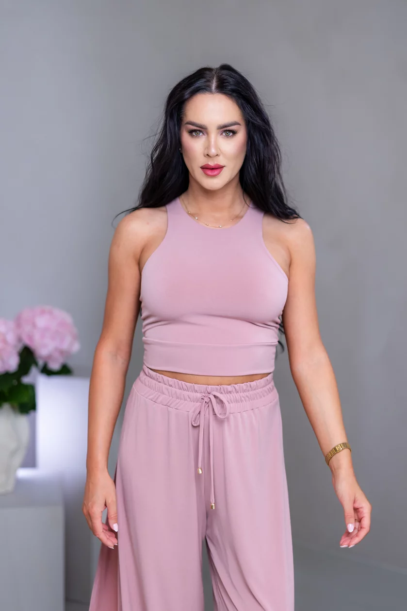 DVOJVRSTVOVÝ CROP TOP “THEA” - VYKROJENÉ TIELKO