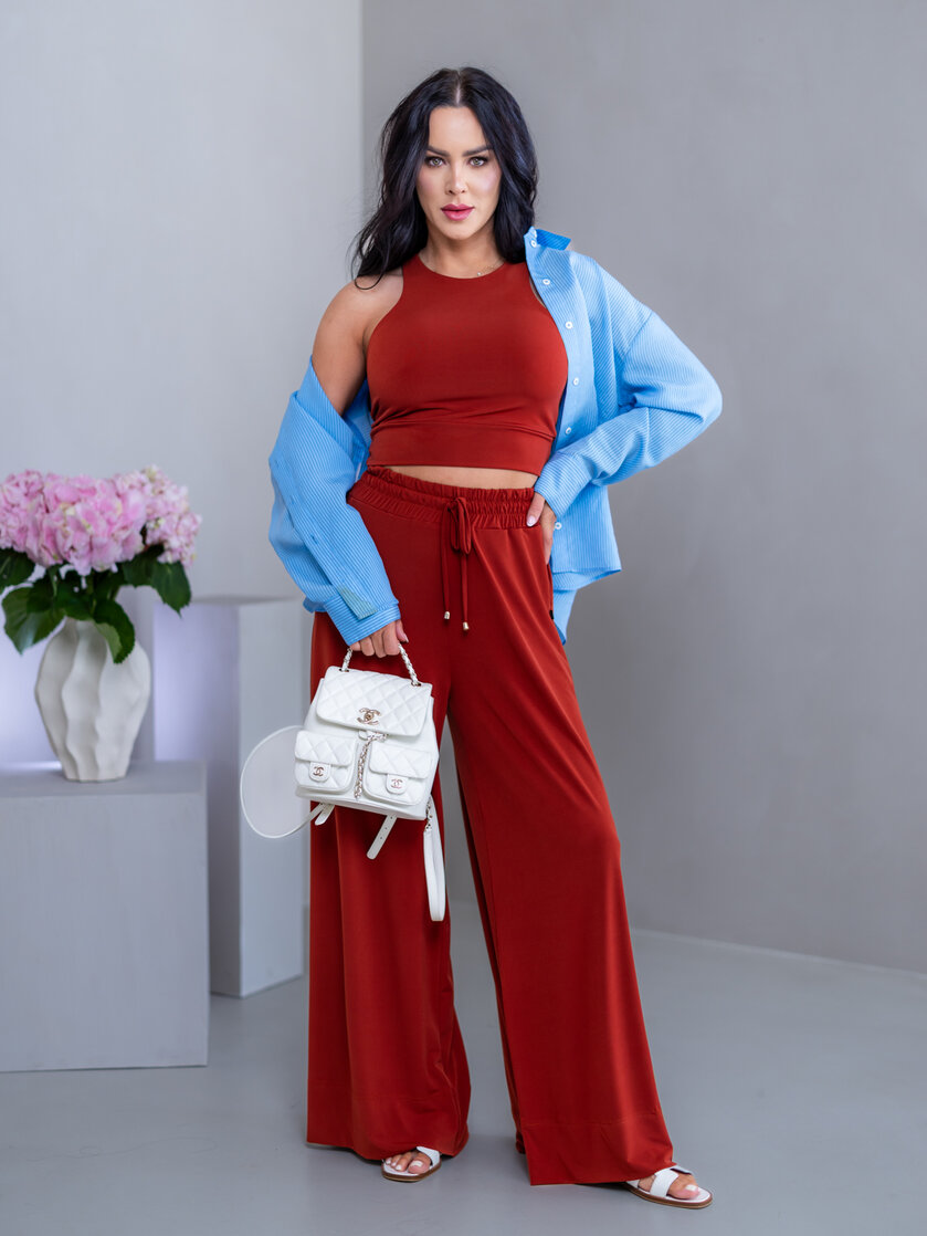 DVOJVRSTVOVÝ CROP TOP “THEA” - VYKROJENÉ TIELKO