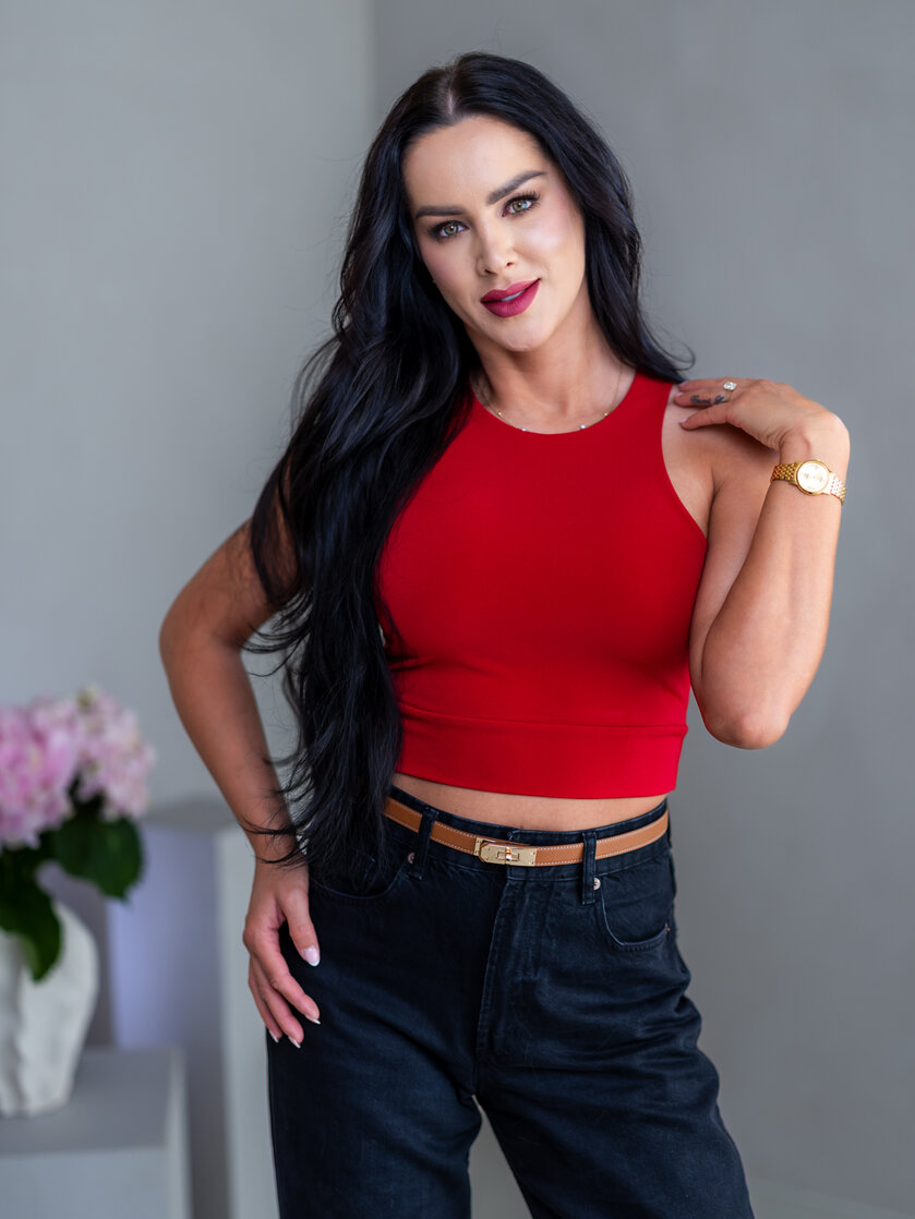 DVOJVRSTVOVÝ CROP TOP “THEA” - VYKROJENÉ TIELKO