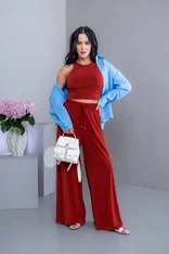 DVOJVRSTVOVÝ CROP TOP “THEA” - VYKROJENÉ TIELKO
