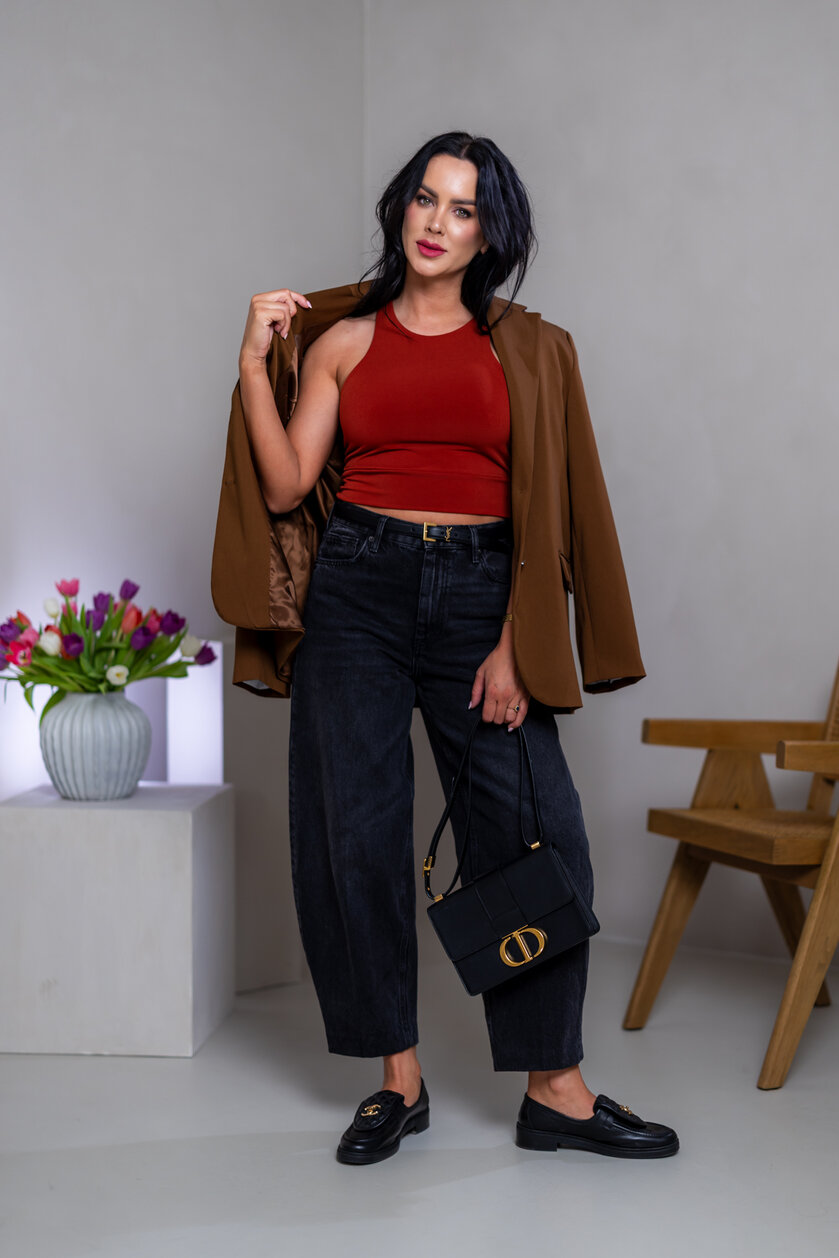 DVOJVRSTVOVÝ CROP TOP “THEA” - VYKROJENÉ TIELKO