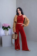 DVOJVRSTVOVÝ CROP TOP “THEA” - VYKROJENÉ TIELKO