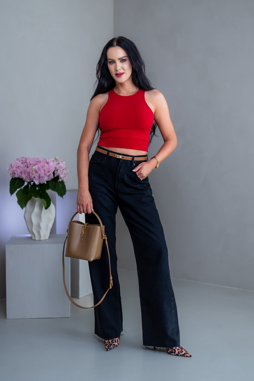 DVOJVRSTVOVÝ CROP TOP “THEA” - VYKROJENÉ TIELKO