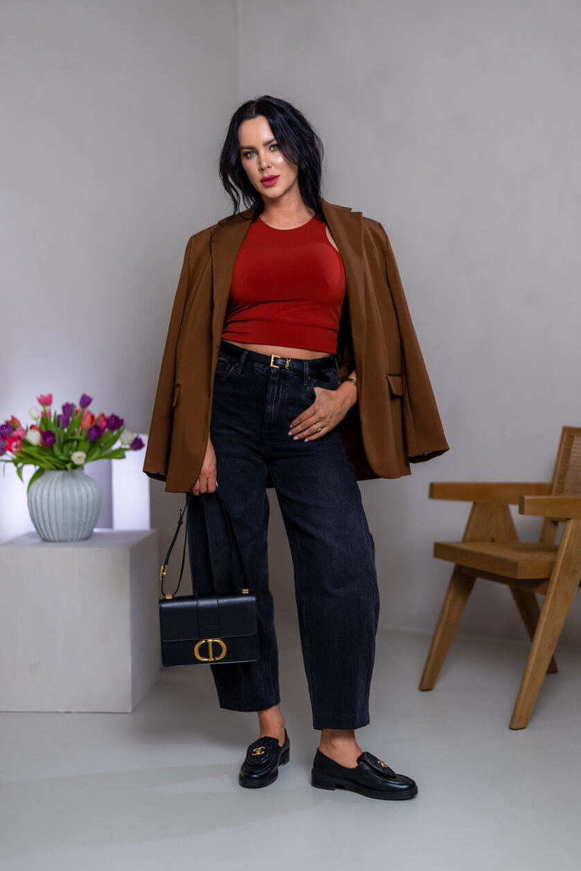 DVOJVRSTVOVÝ CROP TOP “THEA” - VYKROJENÉ TIELKO