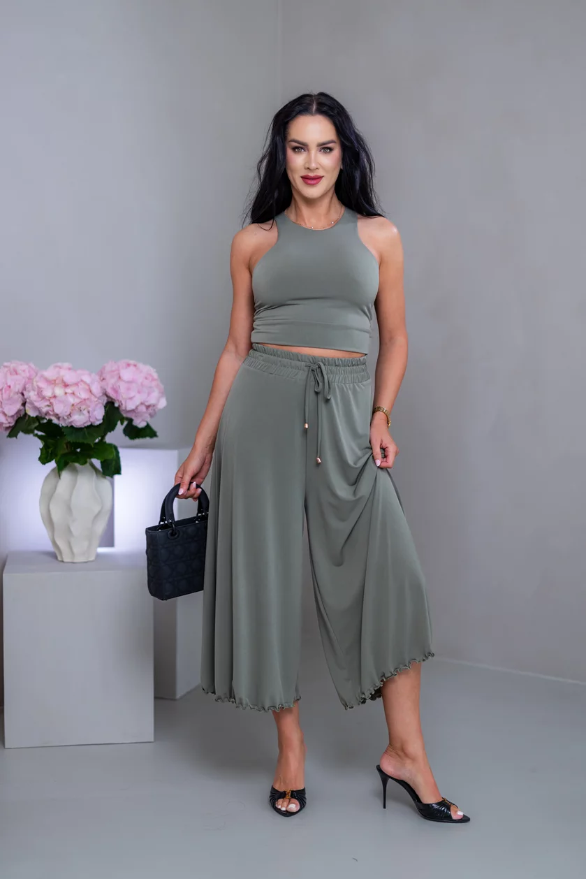 DVOJVRSTVOVÝ CROP TOP “THEA” - VYKROJENÉ TIELKO