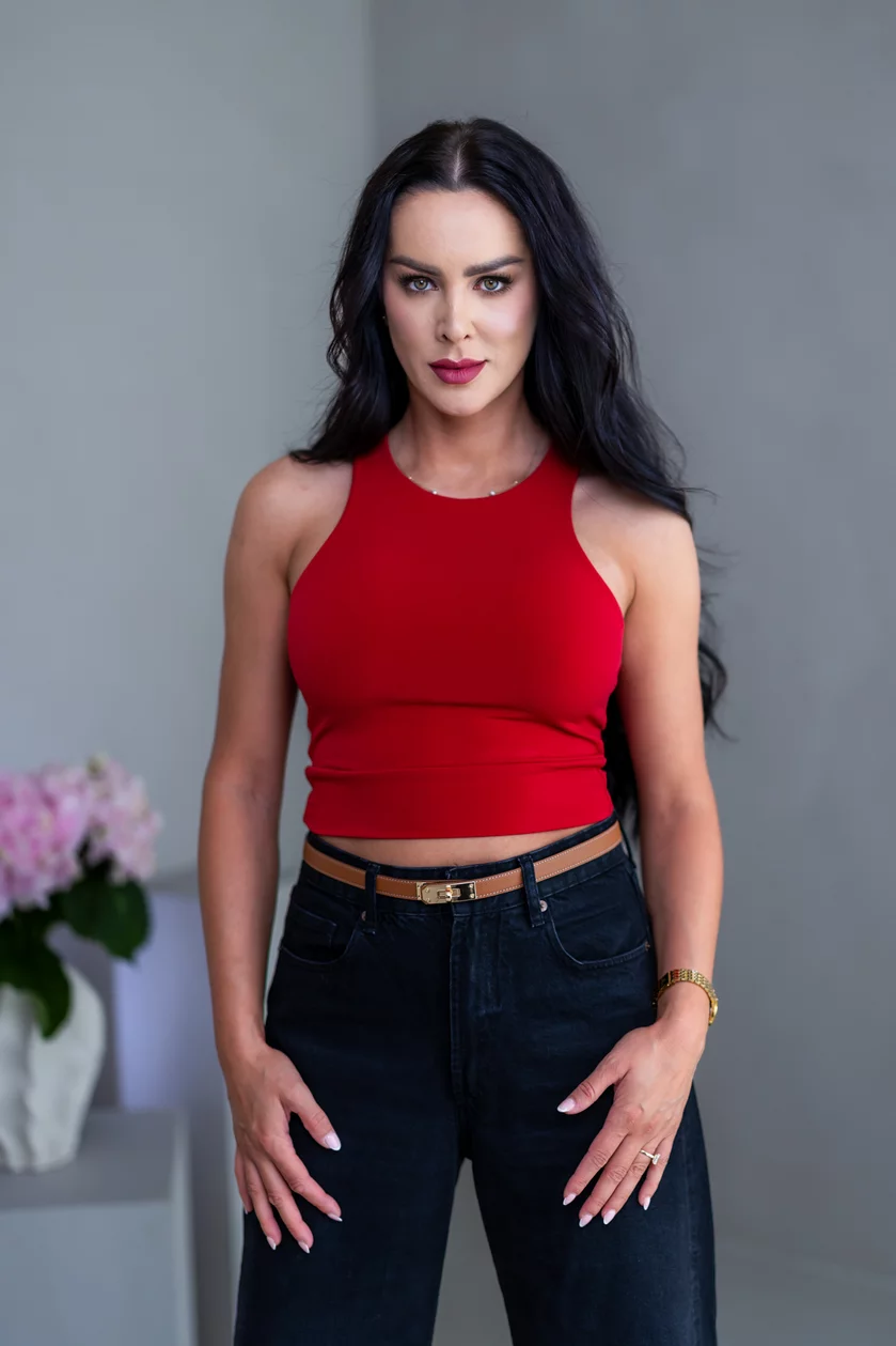 DVOJVRSTVOVÝ CROP TOP “THEA” - VYKROJENÉ TIELKO