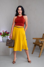 DVOJVRSTVOVÝ CROP TOP “THEA” - VYKROJENÉ TIELKO