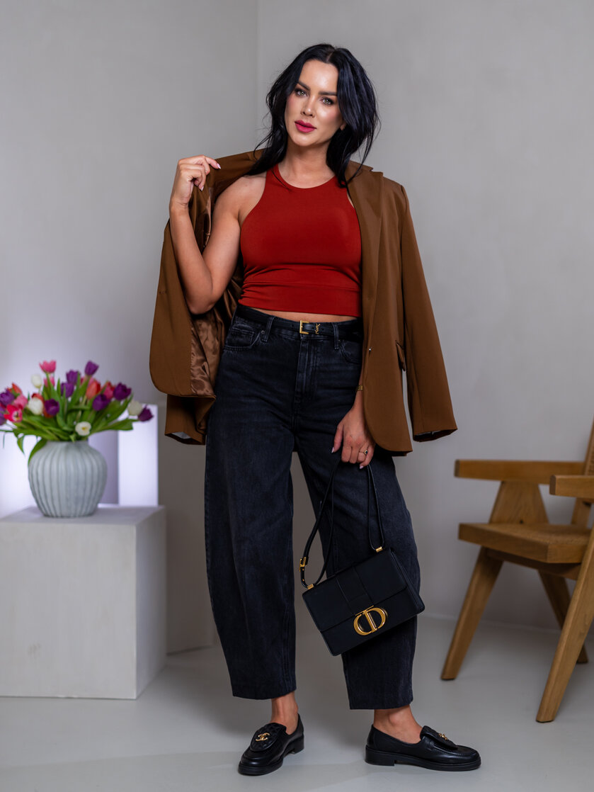 DVOJVRSTVOVÝ CROP TOP “THEA” - VYKROJENÉ TIELKO