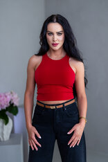 DVOJVRSTVOVÝ CROP TOP “THEA” - VYKROJENÉ TIELKO