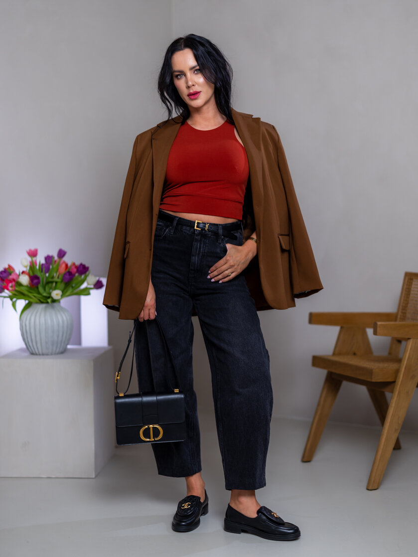 DVOJVRSTVOVÝ CROP TOP “THEA” - VYKROJENÉ TIELKO